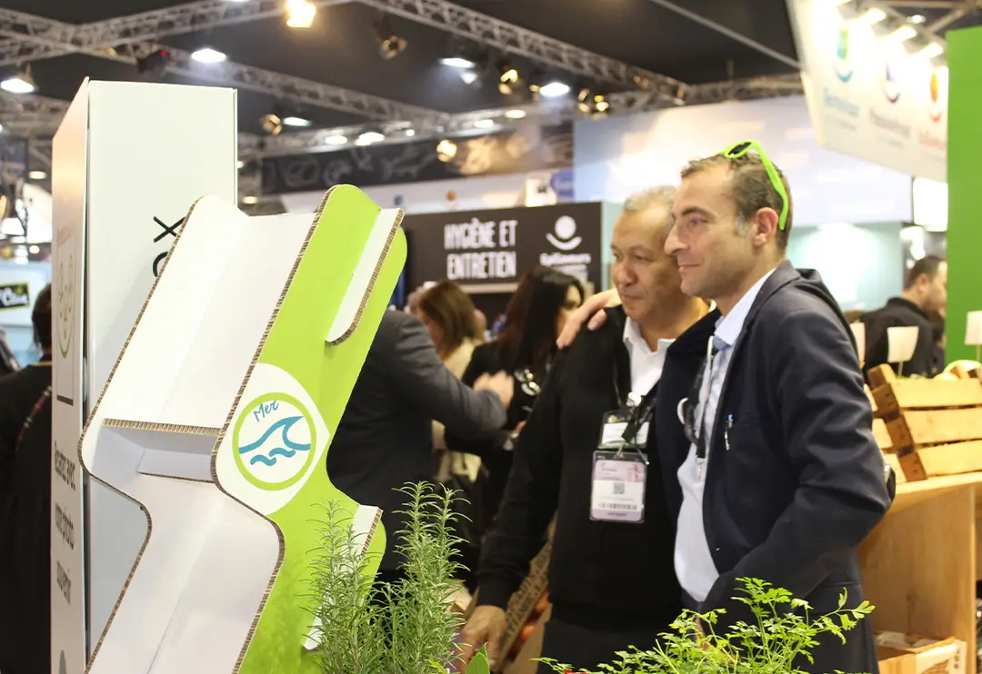 Photobooth sur salon professionnel permettant d’engager les visiteurs et de collecter des contacts.